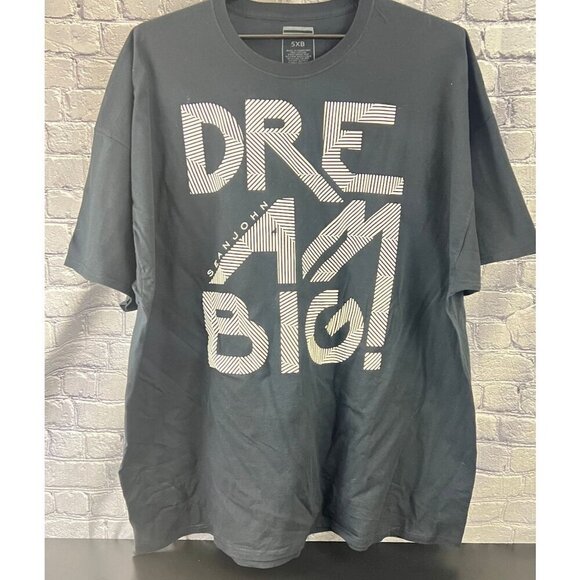 Sean John Mens 5XB Dream Big Graphic T-Shirt Black Cotton Crewneck - Picture 2 of 5